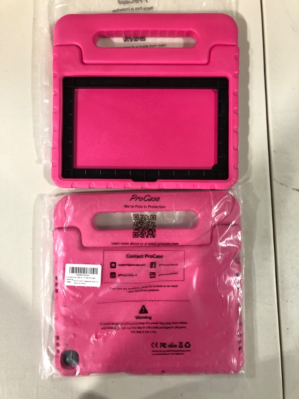 Photo 2 of [2x] ProCase for Galaxy Tab A 8.0 2019 T290 T295, Shockproof Convertible Protective Case for Kids - 8.0 Inch Galaxy Tab A 2019 Without S Pen Model - Magenta