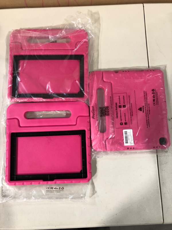 Photo 2 of [3x] ProCase for Galaxy Tab A 8.0 2019 T290 T295, Shockproof Convertible Protective Case for Kids - 8.0 Inch Galaxy Tab A 2019 Without S Pen Model - Magenta