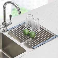 Photo 1 of Seropy Stainless Steel Roll Up Dish Drying Rack (17.5''x11.8'')