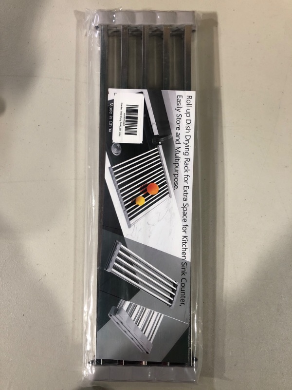 Photo 2 of Seropy Stainless Steel Roll Up Dish Drying Rack (17.5''x11.8'')