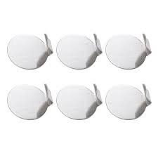 Photo 1 of [2x] Adhesive Single Hook Round Shape Wall Hanger Stainless Steel Brushed Surface - 2 Boxes containing 9 hooks each