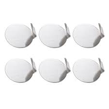 Photo 1 of [3x] Adhesive Stainless Steel Single Hook Round Shape 