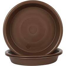 Photo 1 of LUXEHOME Chocolate Color Flower Plant Container Pot Saucer Trays - 8pc