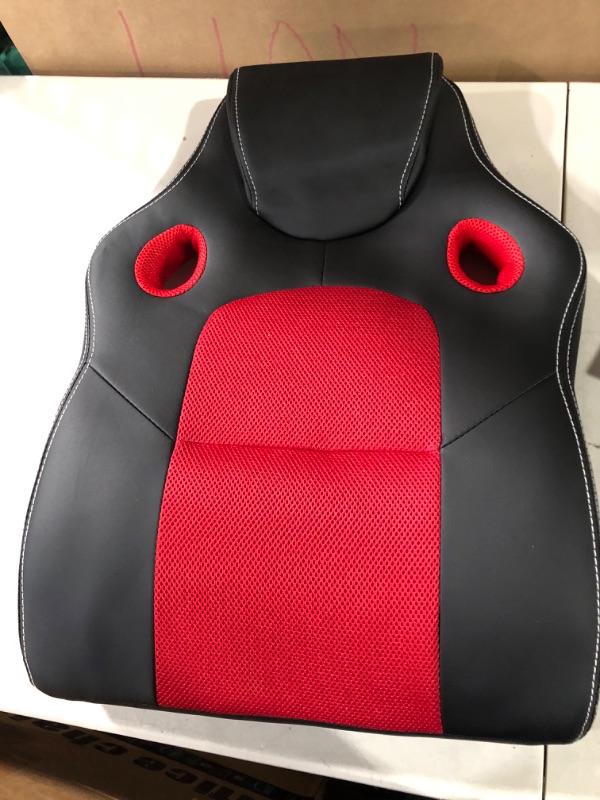 Photo 5 of Polar Aurora Office Chair PU Leather Racing Style Computer Gaming Chairs Adjustable Swivel Desk Chair Red