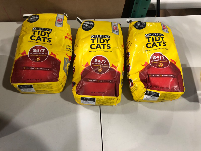 Photo 1 of  Tidy Cats multi- cat clumping litter 24/7 performance 13.3 lb 3 pack