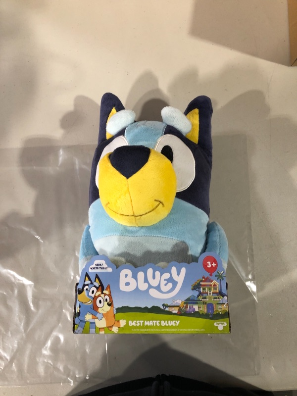 Photo 2 of Bluey 18" Stuffed Animal - Playtime & Naptime Companion, Jumbo Size, Soft Deluxe Materials - Huggable Cuddles Best Friend (13010) Bluey Jumbo Plush Plush