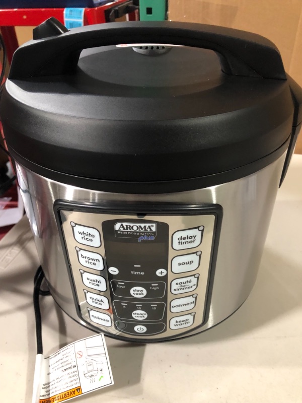 Photo 3 of Aroma Housewares 20 Cup Cooked (10 cup uncooked) Digital Rice Cooker, Slow Cooker, Food Steamer, SS Exterior (ARC-150SB),Black