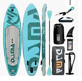 Photo 1 of DAMA Premium Inflatable Stand Up Paddle Board (6 inch Thick)Paddle Boards w/SUP Accessories, 4pcs Kayak Paddle, 32” Wide Stance, Non-Slip Deck