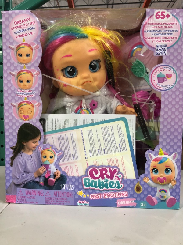 Photo 2 of Cry Babies First Emotions Dreamy Interactive Baby Doll with 65+ Emotions and Baby Sounds, Girls & Kids Age 3+