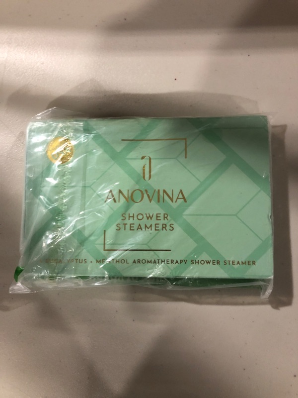 Photo 2 of Anovina 6XL Shower Steamers Eucalyptus and Menthol - Made in USA - Aormatherapy Shower Steamers, Christmas Relaxation Bath Gifts for Women and Men, Eucalyptus for Shower, Shower Bombs Aromatherapy