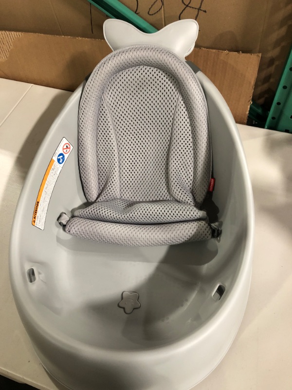 Photo 2 of Skip Hop Baby Bath Tub, 3-Stage Smart Sling Tub, Moby, Grey Grey Tub