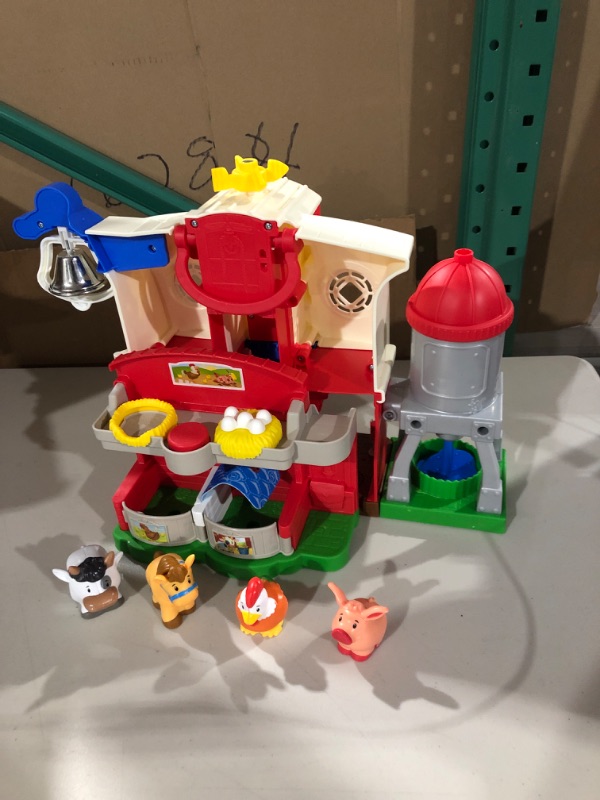 Photo 2 of Fisher-Price Little People Farm Toy, Toddler Playset with Lights Sounds and Smart Stages Learning