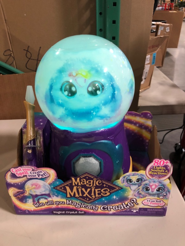 Photo 2 of Magic Mixies Magical Misting Crystal Ball with Interactive 8 inch Blue Plush Toy and 80+ Sounds and Reactions