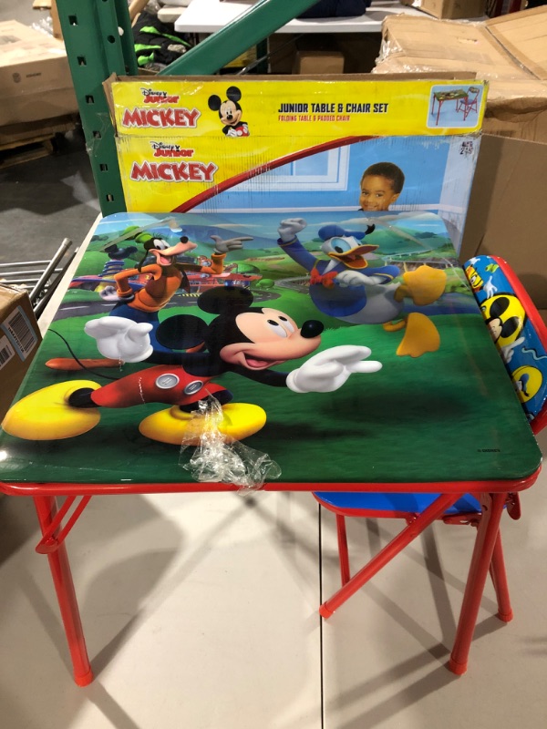 Photo 1 of Disney Junior 45704 Mickey Kids Table & Chair Set, Junior Table for Toddlers Ages 2-5 Years ,20" x 20"
