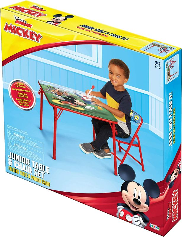 Photo 2 of Disney Junior 45704 Mickey Kids Table & Chair Set, Junior Table for Toddlers Ages 2-5 Years ,20" x 20"
