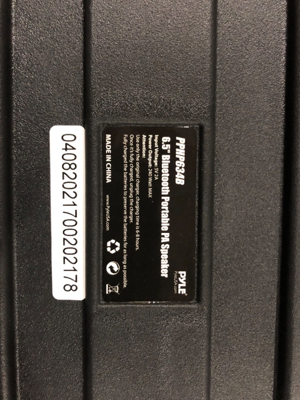 Photo 4 of Pyle Portable Bluetooth PA Speaker System - 240W Remote PPHP634B & -Pro Includes 15ft XLR Cable to 1/4'' Audio Connection, Connector, Black, 10.10in. x 5.00in. x 3.30in. (PDMIC58) Speaker System 240W + 15ft XLR Cable