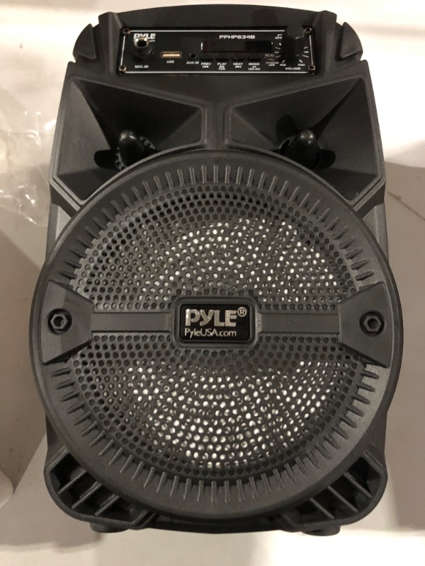 Photo 6 of Pyle Portable Bluetooth PA Speaker System - 240W Remote PPHP634B & -Pro Includes 15ft XLR Cable to 1/4'' Audio Connection, Connector, Black, 10.10in. x 5.00in. x 3.30in. (PDMIC58) Speaker System 240W + 15ft XLR Cable