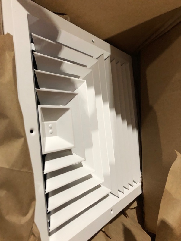 Photo 2 of 12" x 12" - 3-Way Extruded Aluminum Ceiling Diffuser Square - HVAC Vent Cover 3 Way