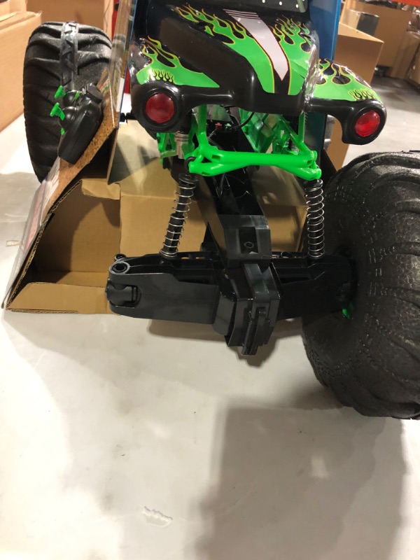 Photo 3 of Monster Jam, Official Mega Grave Digger All-Terrain Remote Control Monster Truck with Lights, 1: 6 Scale, Kids Toys for Boys