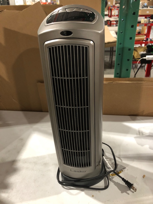 Photo 4 of Lasko 1500W Digital Ceramic Space Heater with Remote, 755320, Silver