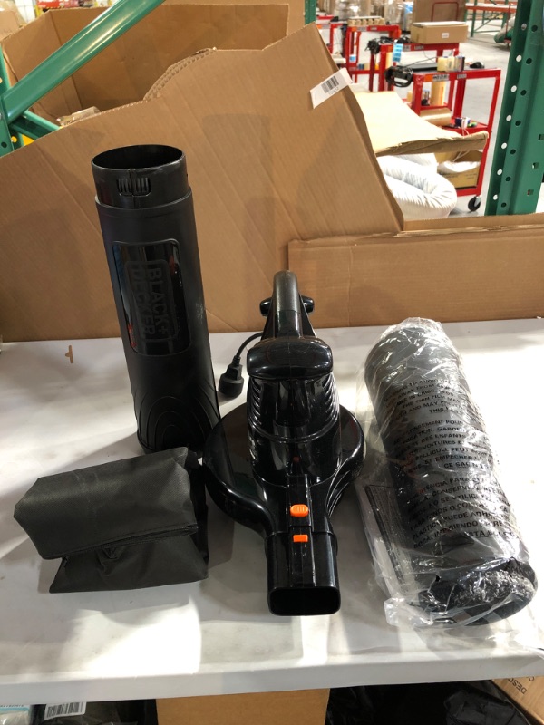 Photo 1 of BLACK+DECKER 3-in-1 Electric Leaf Blower, Leaf Vacuum, Mulcher, 12-Amp (BV3100)