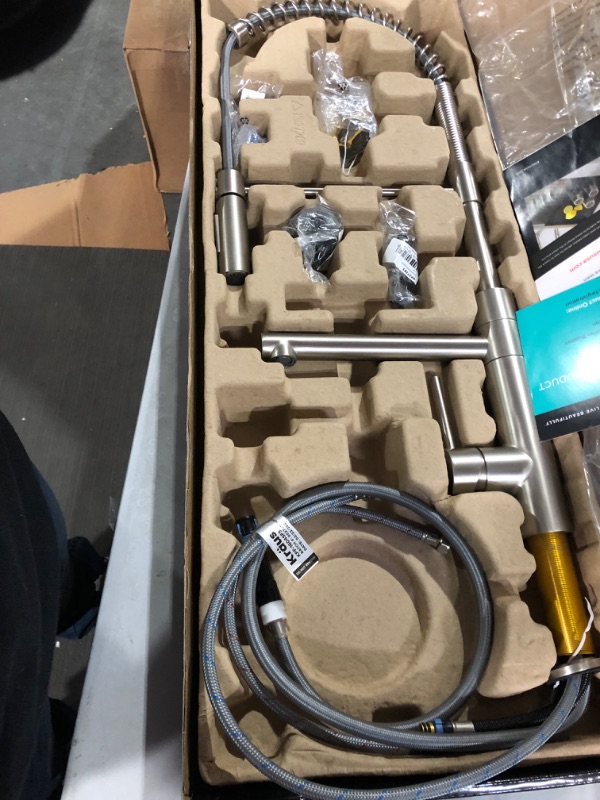 Photo 1 of Kraus KPF-1604SFS Artec Pro Commercial Style Pull-Down Single Handle Kitchen Faucet with Pot Filler, Spot Free Stainless Steel 2nd Gen Faucet pull-down version Spot Free Stainless Steel