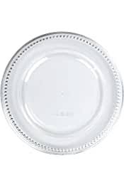 Photo 1 of 13" White Dotted Rim Fashionable Wedding/Decorative Plates - Set of 12