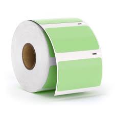 Photo 1 of Polono Thermal Labels 57mm x 32mm - Green & Pink - 1000 labels per roll 