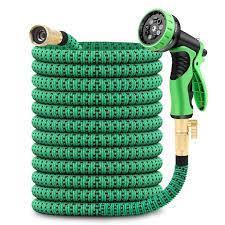 Photo 1 of 50ft Expandable Garden Hose with 9 Function Nozzle, Lightweight Water Hose with Brass Fittings