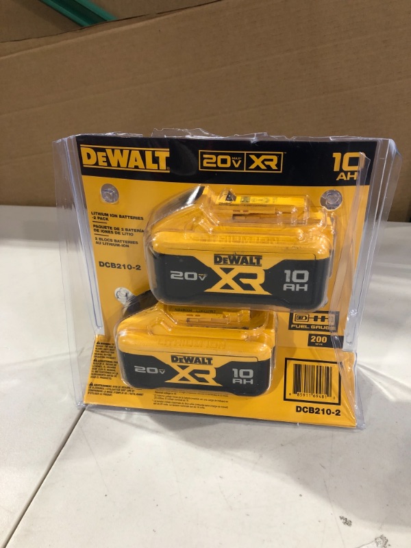 Photo 3 of [USED] DEWALT DCB210-2 20V MAX XR® 10.0Ah Lithium Ion Battery 2 Pack