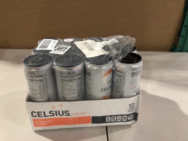 Photo 2 of CELSIUS Essential Energy Drink 12 Fl Oz, Sparkling Orange (Pack of 12)