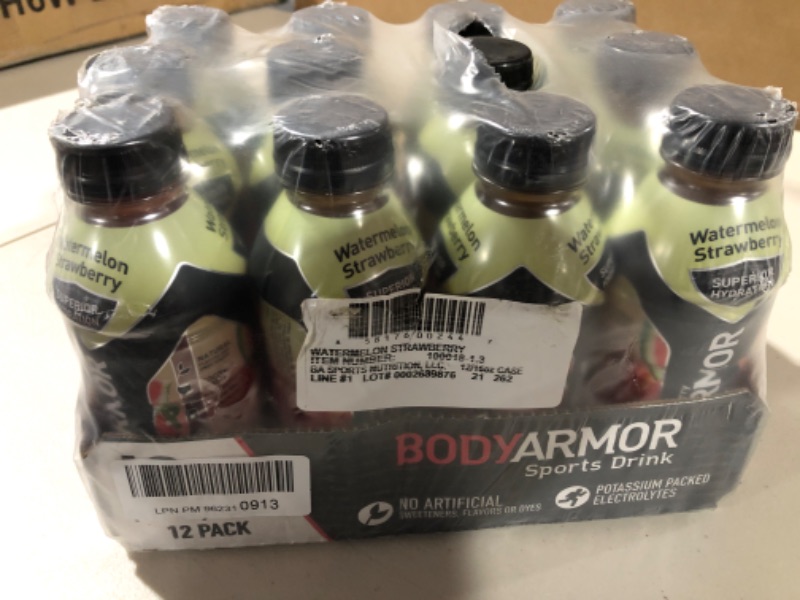 Photo 2 of BODYARMOR Sports Drink Sports Beverage,16 Fl Oz (Pack of 12) Watermelon Strawberry.