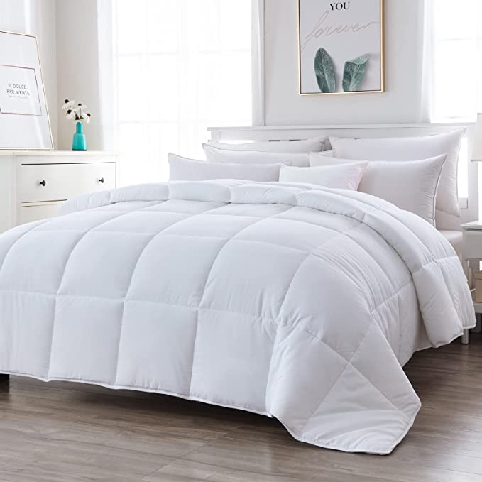 Photo 1 of  Down Alternative Comforter  | Bamboo Viscose Blend Microfiber Duvet Insert | UltWhite)