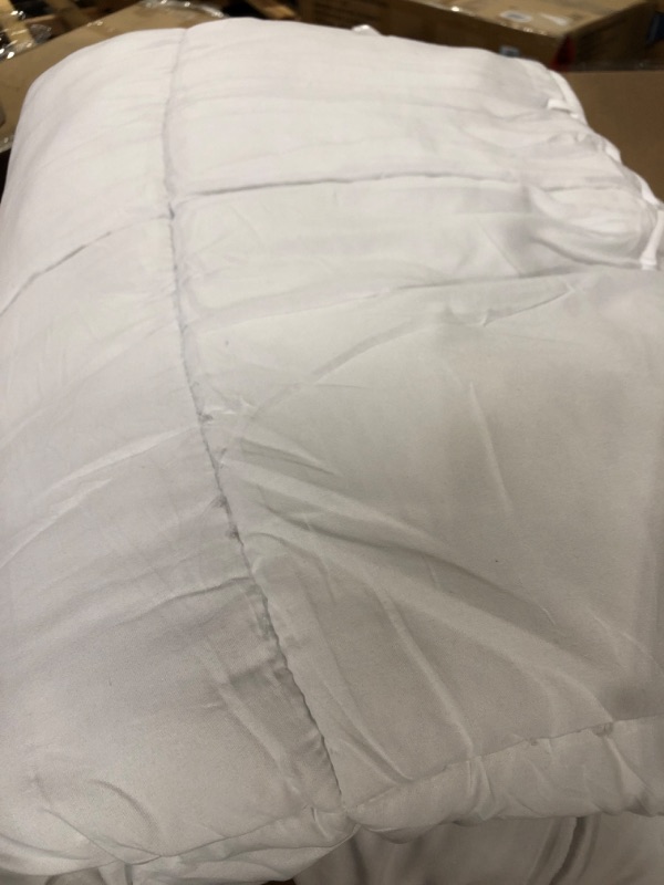 Photo 2 of  Down Alternative Comforter  | Bamboo Viscose Blend Microfiber Duvet Insert | UltWhite)