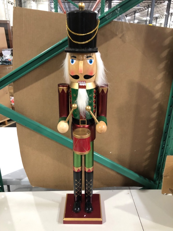 Photo 3 of AMOR PRESENT Wooden Nutcracker, 36" 2.9Ft Soldier Figure for Christmas Holiday Decoration