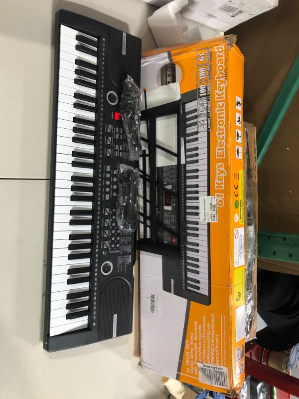 Photo 1 of Camide 61 Keys Keyboard Piano, Electronic Digital Piano with Built-In Speaker Microphone, 