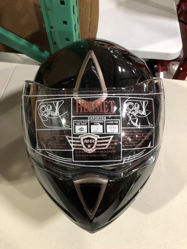 Photo 2 of AHR Motorcycle Full Face Helmet Dual Visor Street Bike Lightweight DOT Approved Helmet Large Matte Black