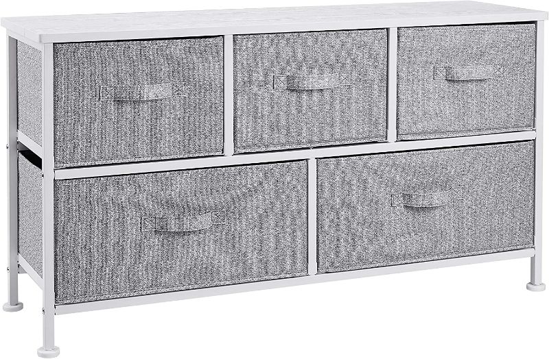 Photo 1 of Amazon Basics Extra Wide Fabric 5-Drawer Storage