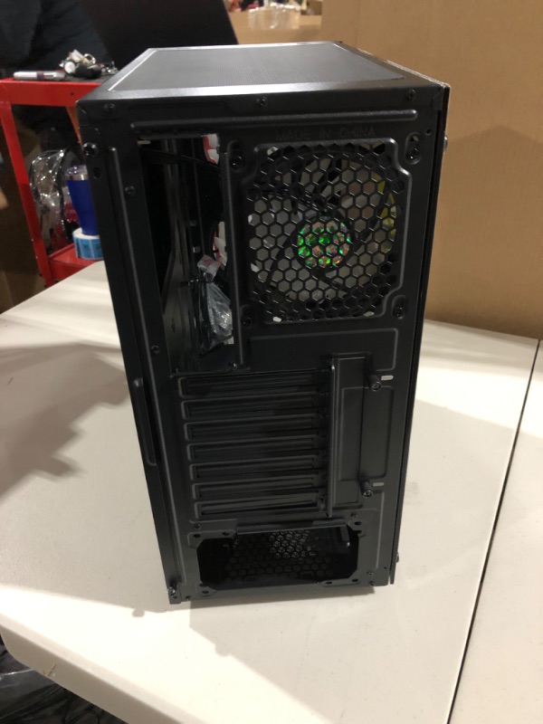Photo 1 of MUSETEX ATX PC Case Pre-Installed 6Pcs 120mm ARGB Fans, Computer Gaming Case with Tempered Glass Side & Front Panels, Metal Honeycomb Mesh, USB3.0, S6-B S6-B Black