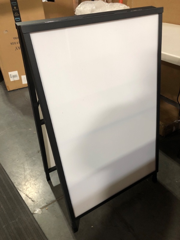 Photo 3 of YDisplay A Frame Sidewalk Sign 24x36 inches Sandwich Board Signs Outdoor Heavy Duty Double-Sided,including 2 Anti-Glare Covers & Corrugated Boards for Business Indoor Outdoor,Black 1PACK