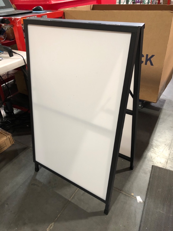 Photo 2 of YDisplay A Frame Sidewalk Sign 24x36 inches Sandwich Board Signs Outdoor Heavy Duty Double-Sided,including 2 Anti-Glare Covers & Corrugated Boards for Business Indoor Outdoor,Black 1PACK