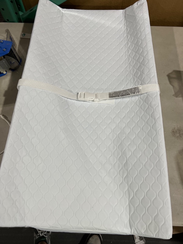 Photo 2 of Colgate Mattress 2-Sided Contour - GREENGUARD Gold Certified Changing Pad Featuring Firm Foam Ridges for Support, Ridgid Fingerboard Support Board, and Safety Strap