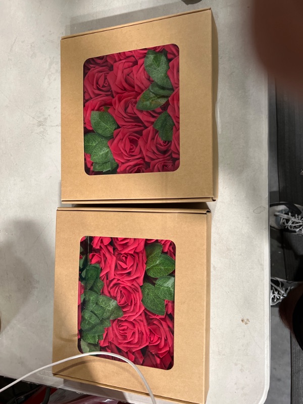 Photo 2 of ASYOUWISH Artificial Flowers 25pcs Real Touch Fake Rose with Stems Foam Roses Bulk for DIY Wedding Bouquets Centerpieces Arrangements Party Baby Shower Home Decorations, Red

2 boxes
