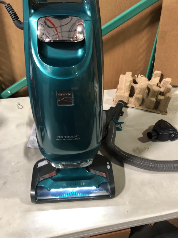 Photo 2 of Kenmore Intuition Bagged Upright Vacuum Lift-Up Carpet Cleaner 2-Motor Power Suction with HEPA Filter, 3-in-1 Combination Tool, HandiMate for Floor, Pet Hair, Green