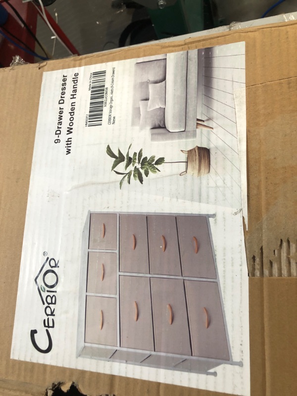 Photo 3 of (plastic sealed) CERBIOR Wide Drawer Dresser Storage Organizer 9-Drawer Closet Shelves, 41.00 x 13.00 x 6.00 Inches