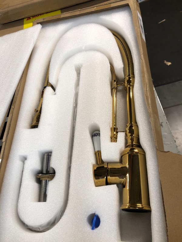 Photo 1 of ***SEE NOTES***KunMai Single Handle High Arc Swiveling Dual-Mode Pull-Down Sprayer Kitchen Sink Faucet 