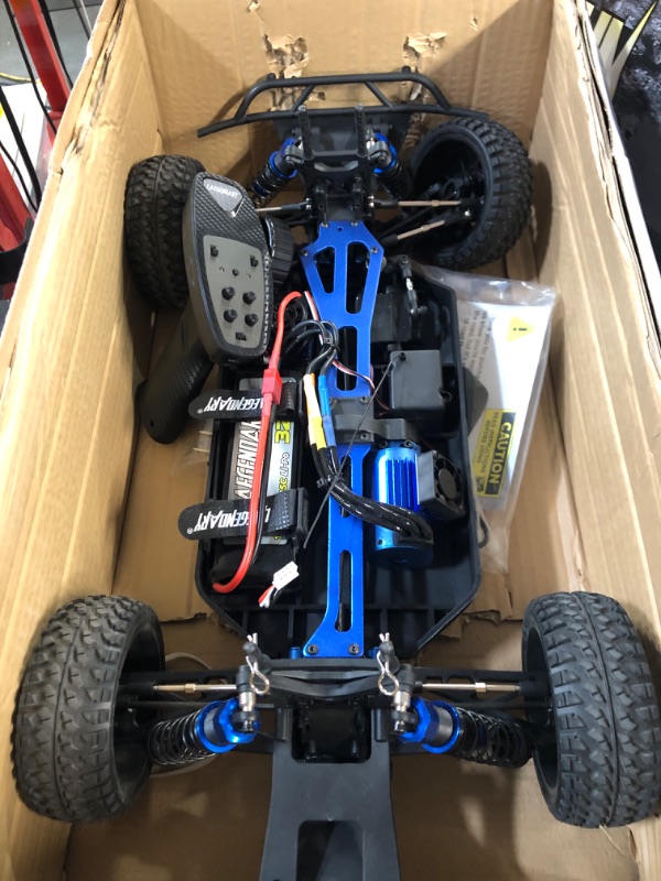 Photo 3 of LAEGENDARY RC Cars - 4x4 Nitro Offroad Short Course RC Truck for Adults and Kids - Fast Speed, Waterproof, Electric, Hobby Grade Car - 1:8 Scale, Brushless, Blue Blue Grey Up to 60 KM/H