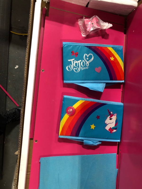 Photo 3 of 
JoJo Siwa Dress and Play Boutique by Delta Children - Pretend Play Costume Storage Wardrobe for Kids with Mirror & Shelves