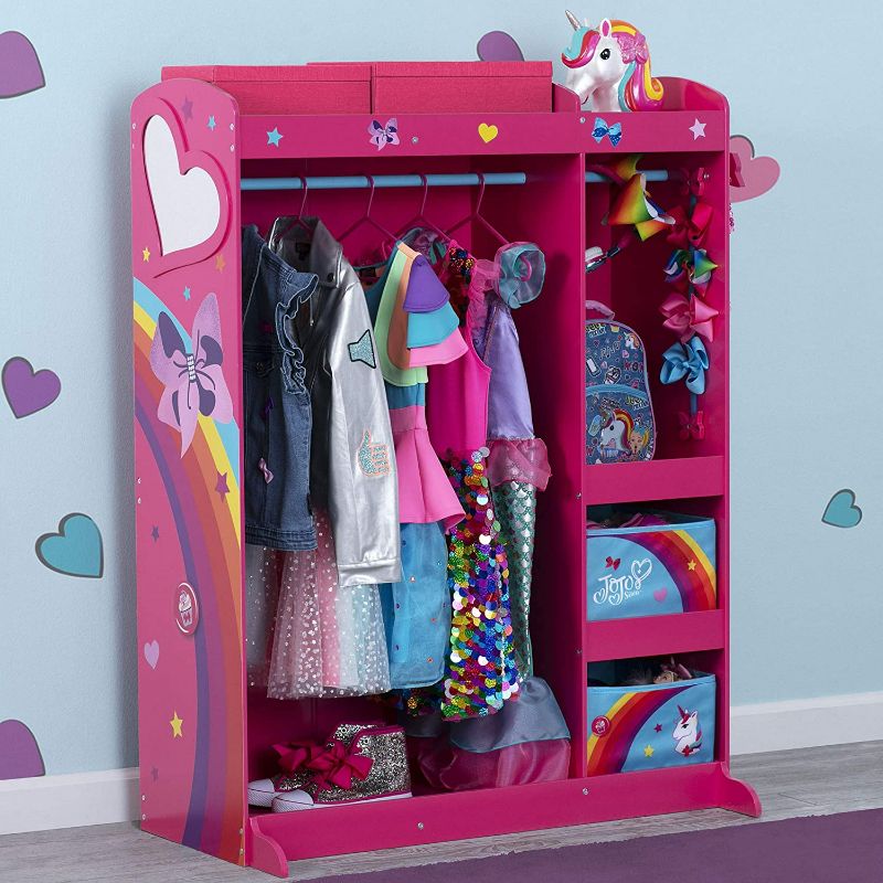 Photo 1 of 
JoJo Siwa Dress and Play Boutique by Delta Children - Pretend Play Costume Storage Wardrobe for Kids with Mirror & Shelves