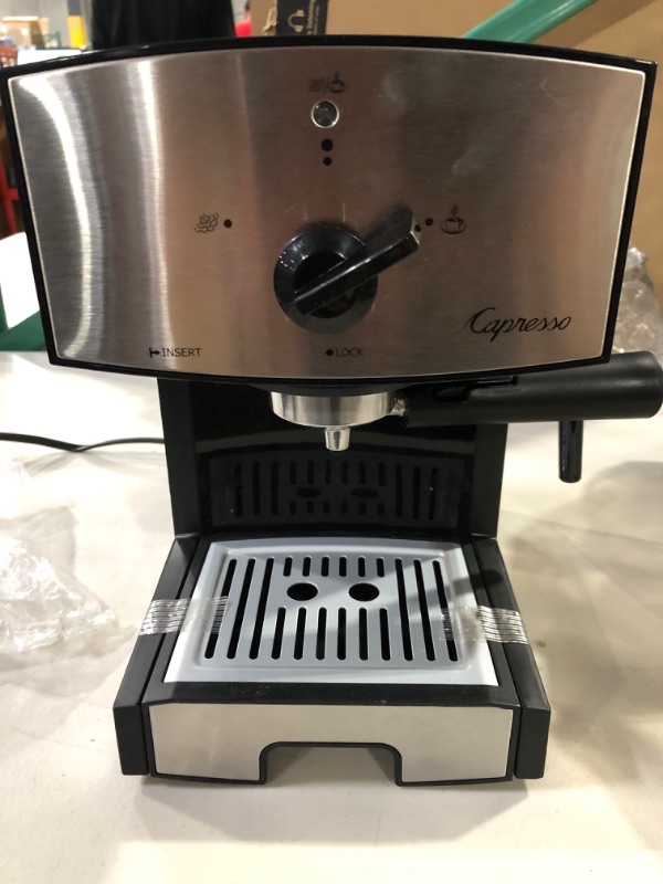 Photo 3 of Capresso 117.05 Stainless Steel Pump Espresso and Cappuccino Machine EC50, Black/Stainless